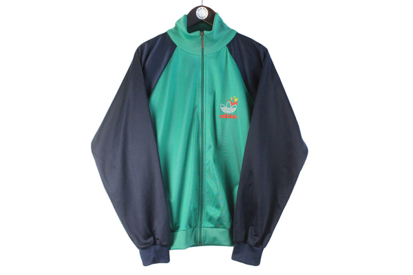 Vintage Adidas Tracksuit Large / XLarge green navy blue 90s rare retro sport suit track jacket and athletic pants