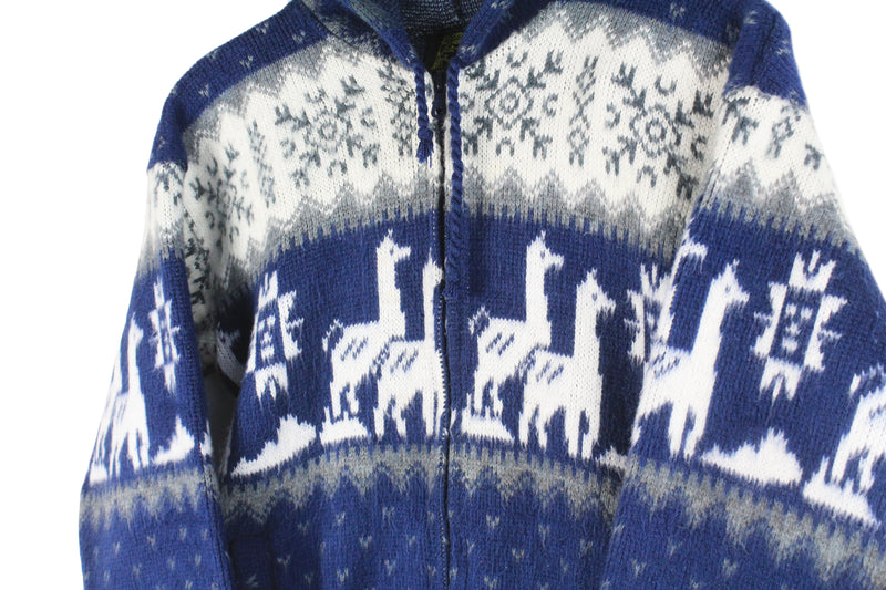 Vintage Tejidos Ruminahui Hoodie Sweater Women's Small