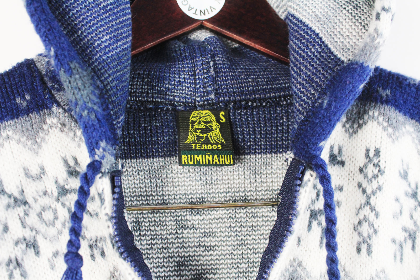 Vintage Tejidos Ruminahui Hoodie Sweater Women's Small – dla dushy