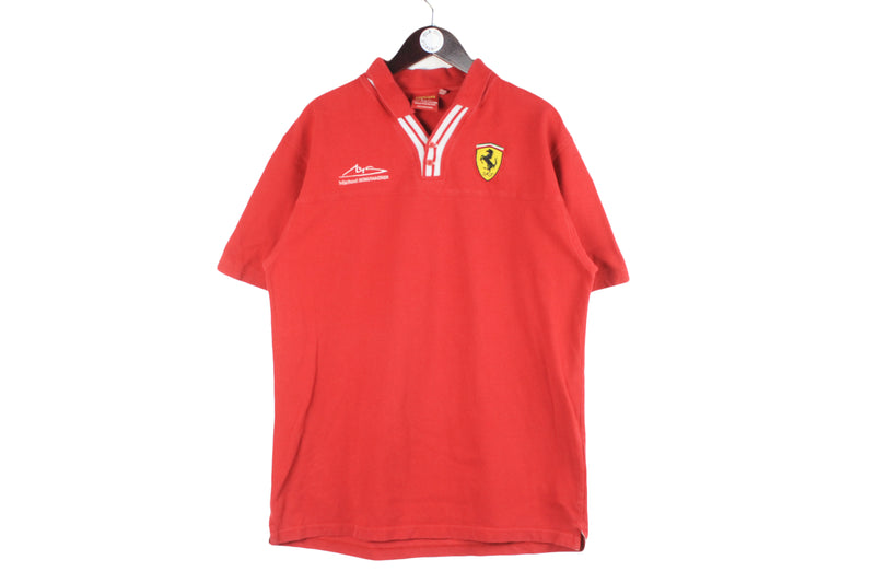 Vintage Ferrari Polo T-Shirt XLarge