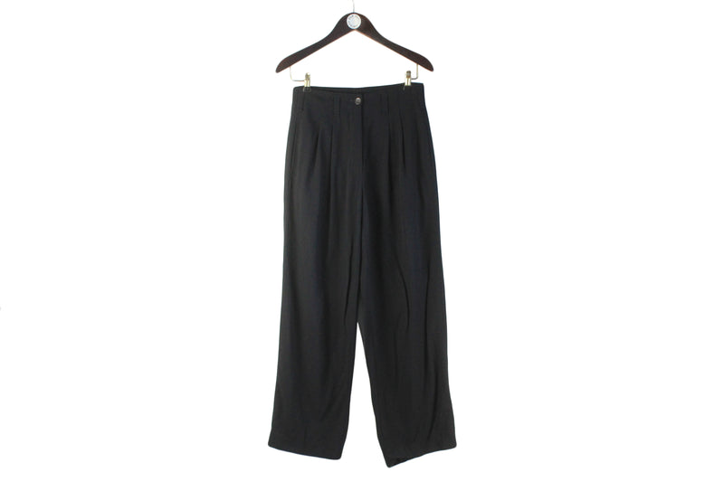 Vintage Jil Sander+ Pants Women's 38 black trousers 90s retro luxury classic  free fit