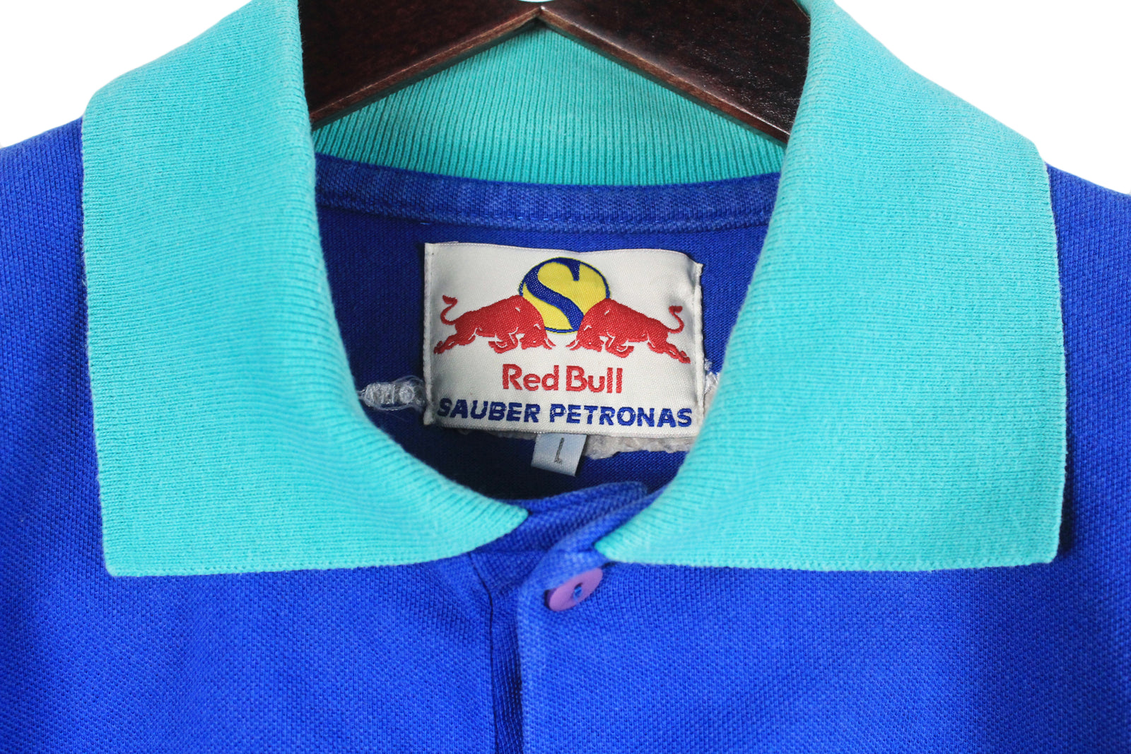 Vintage Red Bull Sauber Petronas Polo T-Shirt Large – dla dushy
