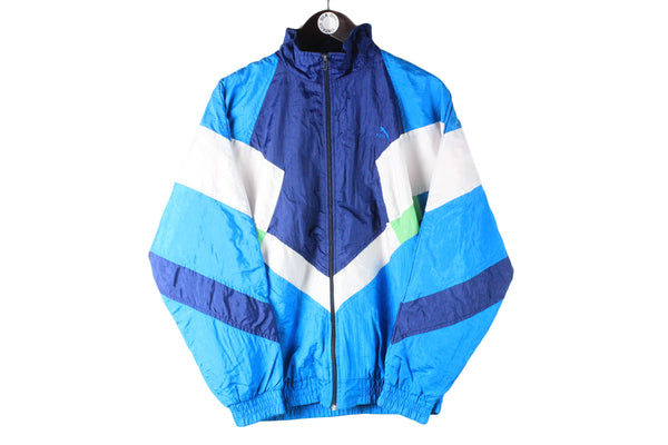 Vintage Puma Tracksuit Small blue track jacket and sport pants 90s retro suit