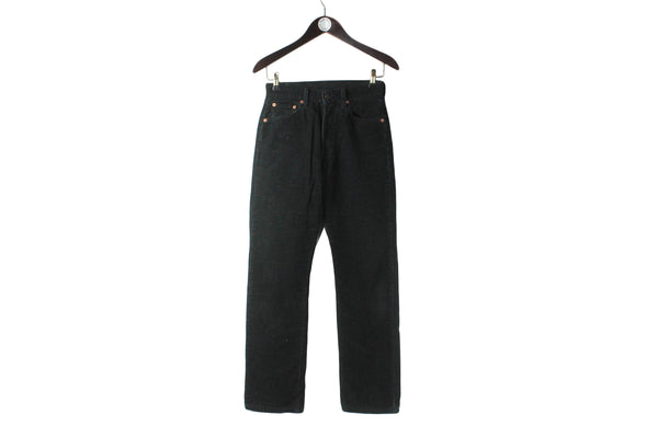 Vintage Levi's 551 Corduroy Pants W 28 L 30 black 90s retro trousers classic denim pants trousers