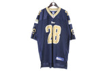 Vintage Marshall Faulk #28 St. Louis Rams Reebok Jersey T-Shirt XLarge