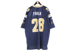 Vintage Marshall Faulk #28 St. Louis Rams Reebok Jersey T-Shirt XLarge