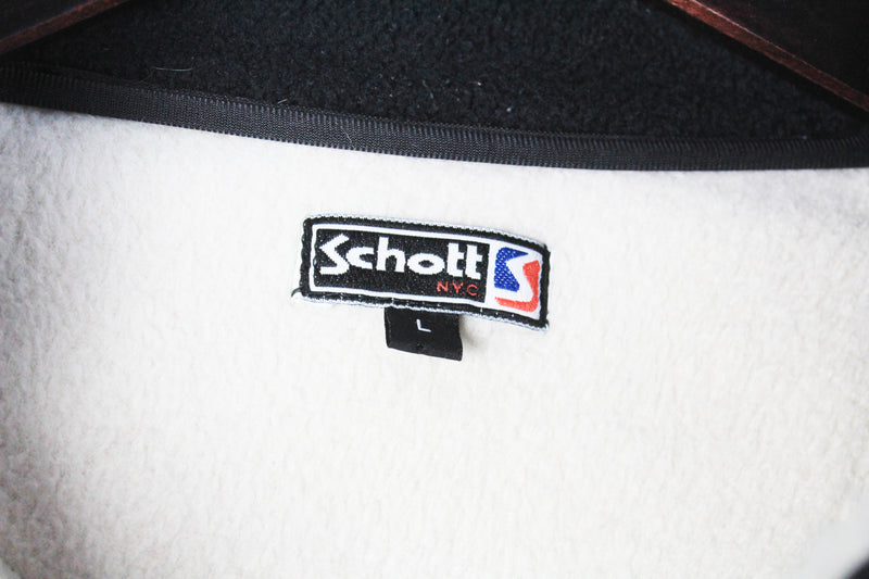 Vintage Schott Fleece 1/4 Zip Large