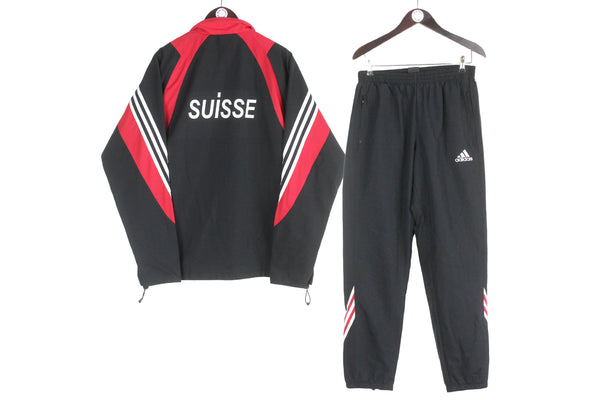 Vintage Switzerland Team Adidas Tracksuit Large – dla dushy
