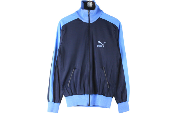 Vintage Puma Track Jacket Small blue 80s 90s retro windbreaker classic sport style