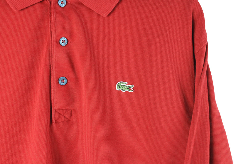 Vintage Lacoste Long Sleeve Polo T-Shirt Large