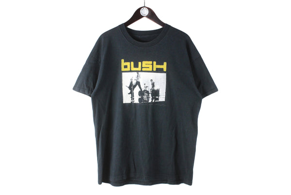 Vintage Bush Golden State 2002 Tour T-Shirt Large black big logo 90s music authentic 00s merch official shirt