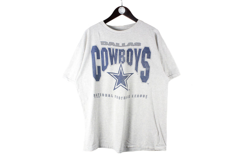 Vintage Dallas Cowboys 1995 T-Shirt XLarge gray big logo NFL football 90s USA sport team shirt