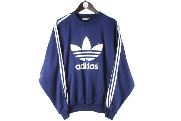 Vintage Adidas Sweatshirt big logo 90s retro sport style jumper crewneck classic 3 stripes