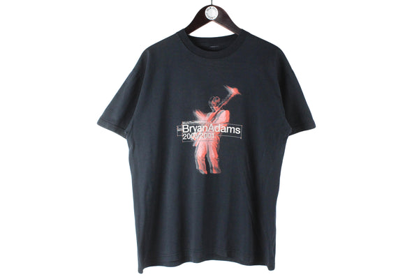 Vintage Bryan Adams 2000/2001 World Tour T-Shirt Large black oversized music official merch 00s authentic shirt