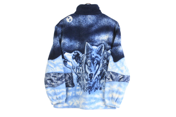 Vintage Wolf Fleece Full Zip Small