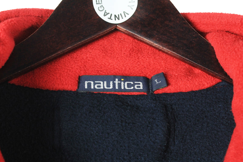 Vintage Nautica Fleece 1/4 Zip Large