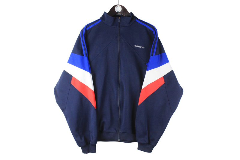 Adidas red white blue on sale windbreaker