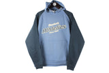 Vintage Reebok Hoodie Small blue big logo 00s retro jumper hooded pullover