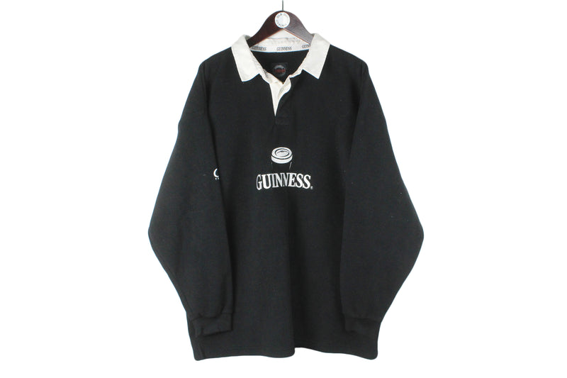 Vintage Guinness Fleece Rugby Shirt XLarge / XXLarge