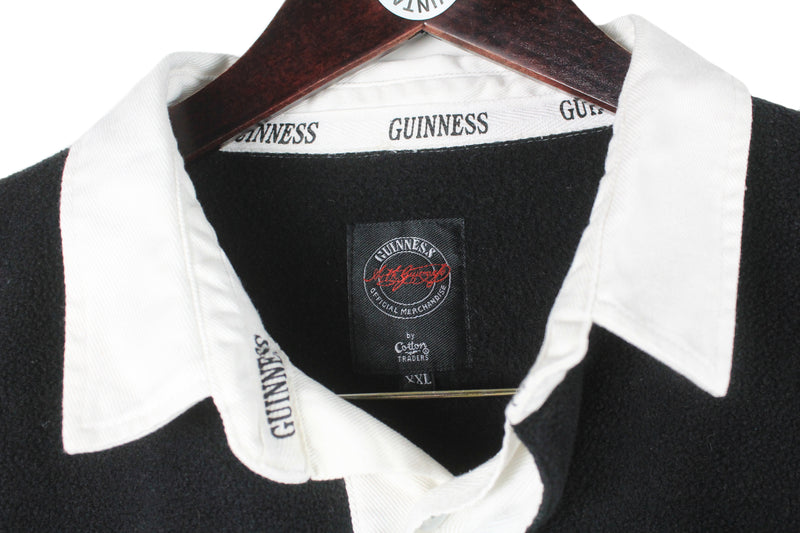 Vintage Guinness Fleece Rugby Shirt XLarge / XXLarge