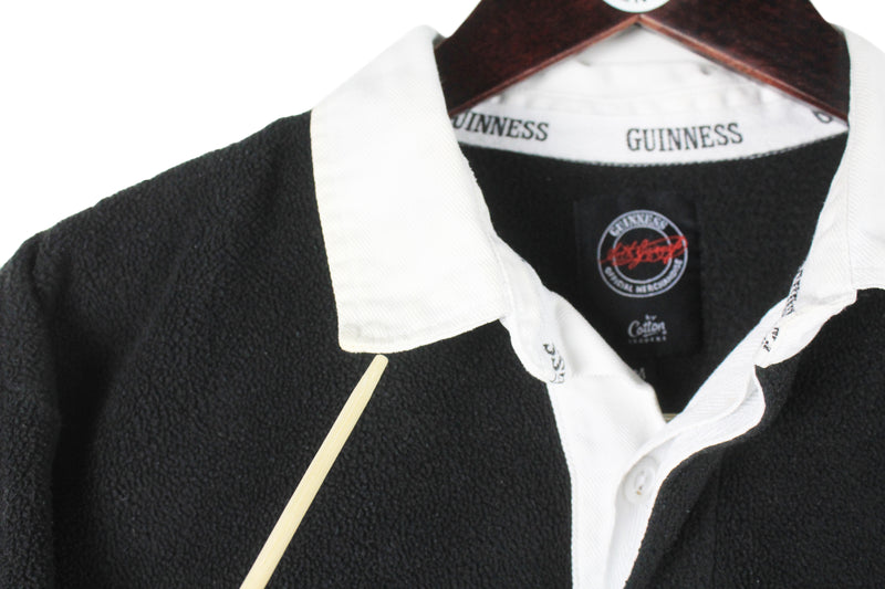 Vintage Guinness Fleece Rugby Shirt Small / Medium