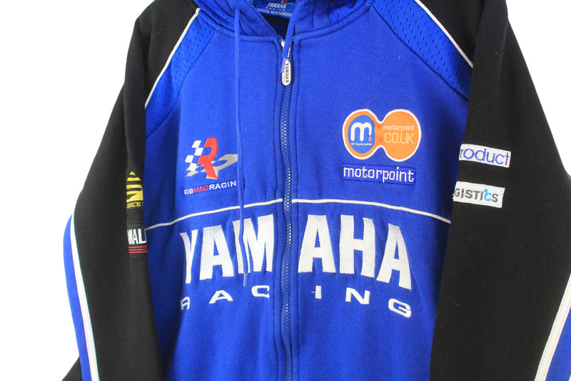 Vintage Yamaha Racing Team Hoodie Full Zip XLarge