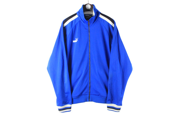 Vintage Puma Track Jacket XLarge blue small logo 90s retro windbreaker sport jacket