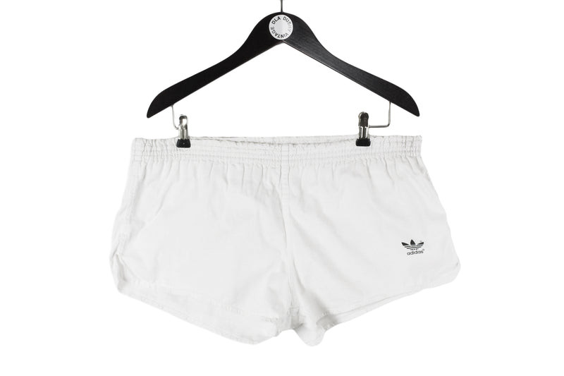 Vintage Adidas Shorts XLarge white small logo 90s retro cotton tennis sport style shorts