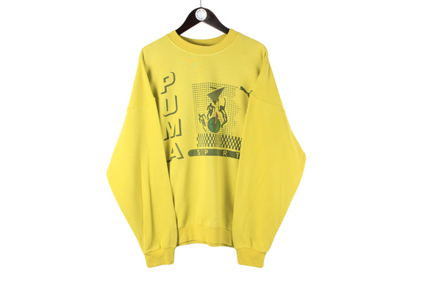 Vintage Puma Sweatshirt XLarge crewneck sport style jumper big logo 90s 
