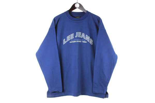 Vintage Lee Sweatshirt Large big logo 90s retro crewneck sport jumper  USA brand