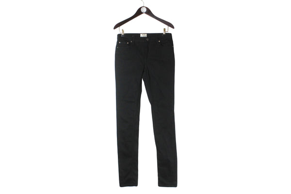 Acne Studios Flex Black Pants 30/34 black slim fit streetwear authentic minimalistic denim jeans