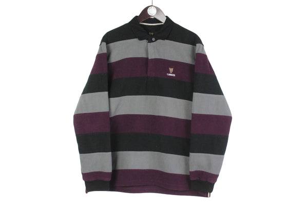 Vintage Guinness Fleece Rugby Shirt Large