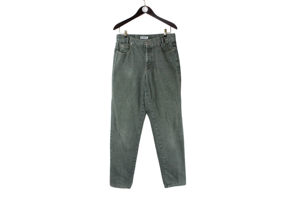 Vintage Jil Sander+ Jeans Women's 42 gray denim pants 90s retro luxury streetwear style