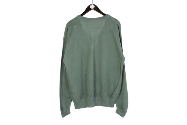 Vintage Lacoste V-Neck Sweatshirt Medium