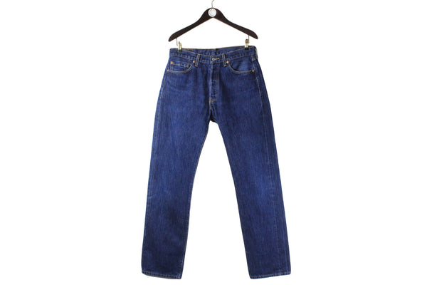 Vintage Levi’s 501 Jeans W 34 L 36 indigo color blue 90s USA style work wear denim pants