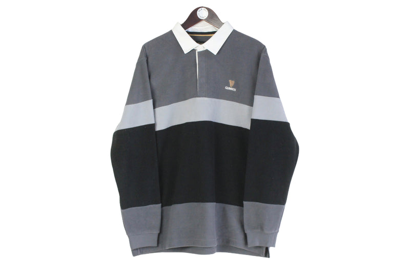Vintage Guinness Fleece Rugby Shirt XLarge