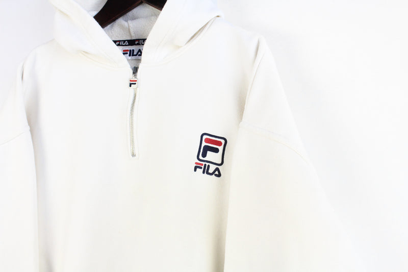 Vintage Fila Hoodie 1/4 Zip Large