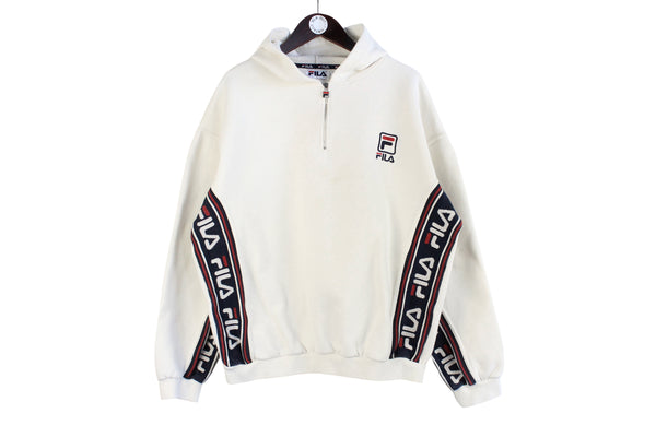 Vintage Fila Hoodie 1/4 Zip Large