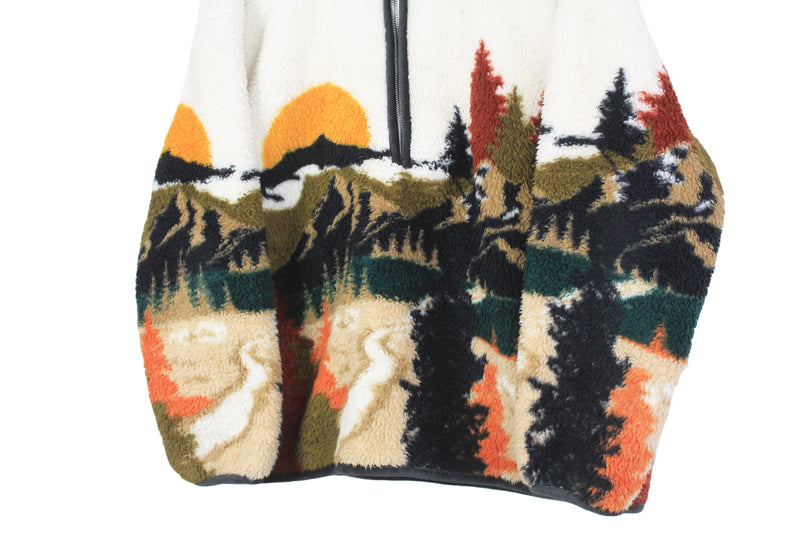Vintage Fleece Half Zip Women's Large