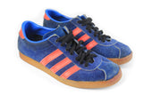 Vintage Adidas Dublin Sneakers Women's US 6.5 blue orange 70s 80s retro style trainers classic sport athletic shoes authentic streetwear casual City series