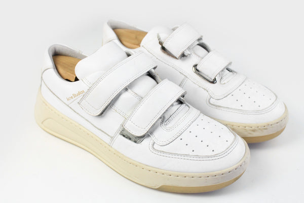 Acne Studios Sneakers Women's EUR 39 white leather authentic Velcro minimalistic sport style shoes trainers 