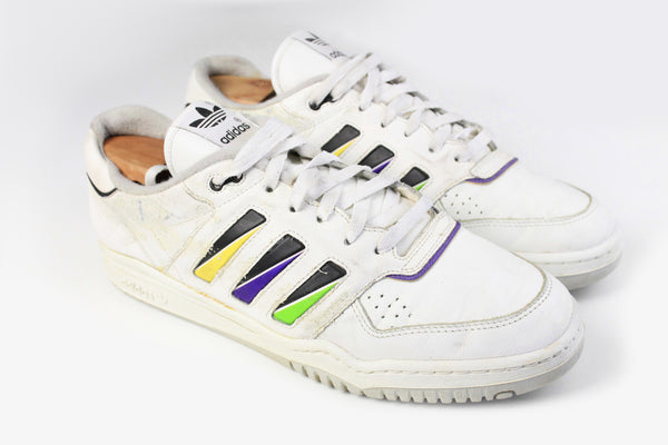 Vintage Adidas Sneakers US 10 white tennis  90s retro style trainers classic sport athletic shoes authentic streetwear casual