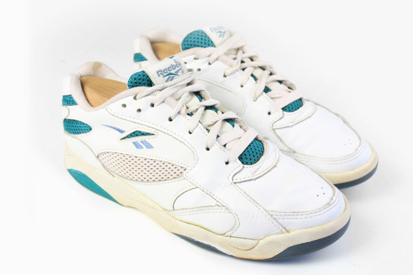 Vintage Reebok Sneakers Women's US 7.5 white aerobic 90s retro style trainers classic sport athletic shoes authentic streetwear casual