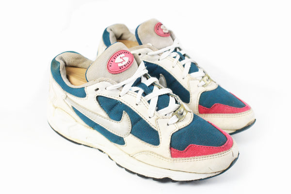 Vintage Nike Sneakers Women's US 7 white green  Air Structure  90s retro style trainers classic sport athletic shoes authentic streetwear casual