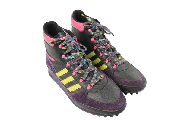 Vintage Adidas Trekking Shoes US 8.5 outdoor hiking boots 90s retro purple multicolor authentic sport style