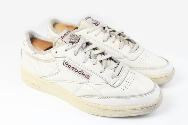 Vintage Reebok Sneakers US 9.5 white classic tennis 90s retro style trainers classic sport athletic shoes authentic streetwear casual