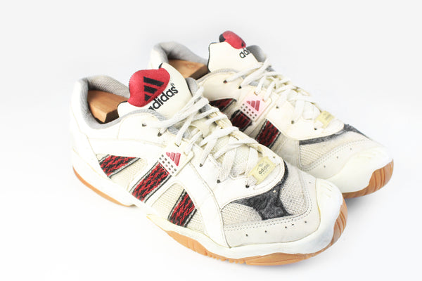 Vintage Adidas Sneakers shoes trainers 90s retro sport style casual wear white tennis gray green equipment Torsion