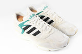 Vintage Adidas Sneakers  shoes trainers 90s retro sport style casual wear white tennis gray green equipment