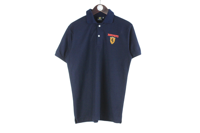 Vintage Ferrari Polo T-Shirt Medium