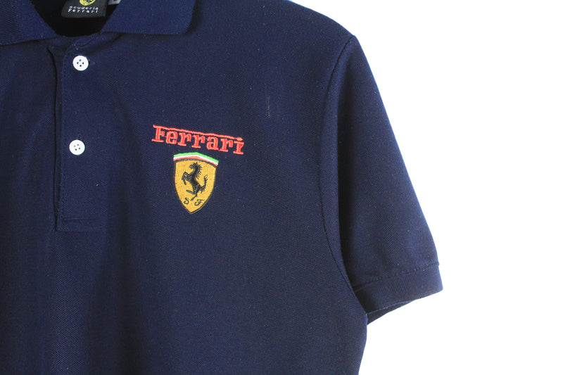 Vintage Ferrari Polo T-Shirt Medium